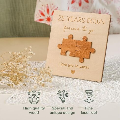 10 Year Anniversary Card Gifts for Him Husband - Wood Gifts for 10th Wedding Anniversary Card, Happy 10th Anniversary Cards Gift for Her Wife, Ten Years of Marriage Tin Anniversary in Kuwait