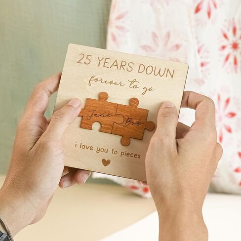 10 Year Anniversary Card Gifts for Him Husband - Wood Gifts for 10th Wedding Anniversary Card, Happy 10th Anniversary Cards Gift for Her Wife, Ten Years of Marriage Tin Anniversary in Kuwait