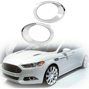 munirater 1 Pair of Fog Light Bezel Chrome Trim Ring Replacement for 2013-2016 Fusion Driver & Passenger Side DS7Z-17E811-AA DS7Z-17E810-AA