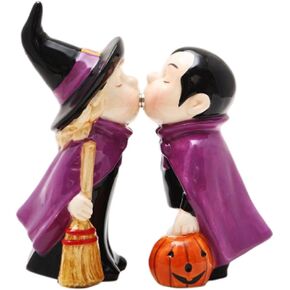 Pacific Giftware Halloween Witch Couple Pumpkin Salt & Pepper Shakers