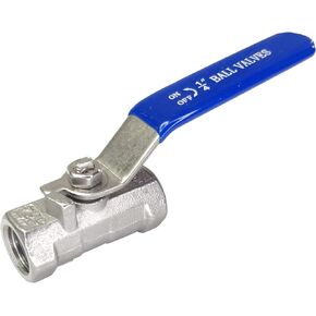 1/4" Ball Valve 1PC Type NPT Standard Port Stainless Steel 304 for Water, Oil, and Gas