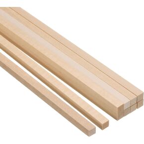 PATIKIL 1/4 Inch Dowel Rods Wood Sticks, 10 Pcs 12 Inch Long Square Wooden Dowels Unfinished Hardwood Sticks for Craft DIY Supplies