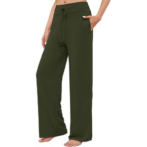LOCUBE Women's Pajama Pants Comfy Loose High Waisted Lounge Pants Drawstring Wide Leg Yoga Pants