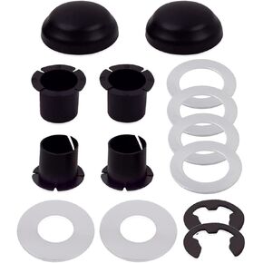 532003366 Steering Spindle Bushing Rebuild Kits fit for Husqvarna,Craftsman,Poulan Pro,AYP,Huskee Roper Weed Eater Cast Iron Front Axle Series Lawn Tractors, Includes Hardware & Caster Caps