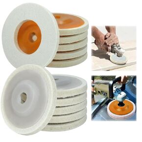 12PCS Wool Polishing Wheel Disc, Wool Felt Disc Wheel Pad, Wool Felt Polishing Wheel for 4" Angle Grinder