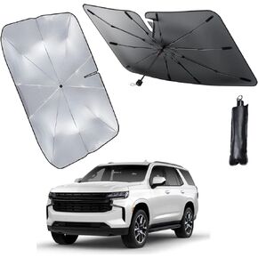 Carreno Car Sun Shade Windshield Umbrella, Upgraded Opening Design Foldable Car Windshield Cover, Reflective Sunshade for Car Front Window Block UV Rays and Heat, for Auto Sedan, SUV, Large in Saudi Arabia