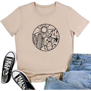 ROSEPARK Women Cute Graphic T-Shirts Summer Tees