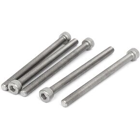 uxcell® M8x110mm Thread 304 Stainless Steel Hex Socket Head Cap Screw Bolt DIN912 5pcs