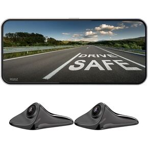 6.25inch Car Side View Blind Area System,Left and Right Blind spot Camera Driving Recorder BSD Warning Monitoring(Camera Monitor System) (6.25" Silver(Camera))