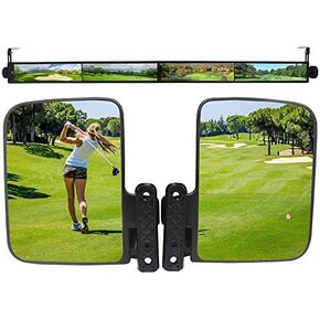 Golf Cart Mirror, Cart Side Mirror and 4 Panel Mirror Fits for Club Car EZGO Yamaha Combo Pack
