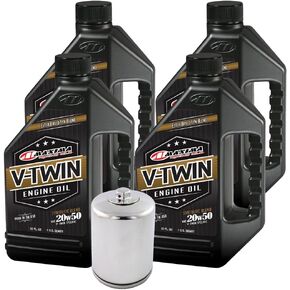 MaximaHiflofiltro VTEOCK24 Synthetic Blend Engine Oil Change Kit for Harley Davidson Twin Cam V-Twin