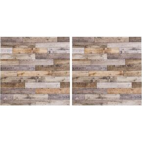 MECCANIXITY Dollhouse Floorboards 4 x 4 Inch Gray Rectangle Dollhouse Wallpaper and Flooring for Dollhouse Accessories 2 Pcs