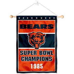 Chicago Bears 1985 Champions Banner Window Wall Hanging Flag with Suction Cup
