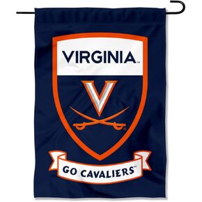 Virginia Cavaliers Crest Shield Garden Flag and Banner