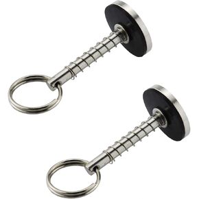 keehui Stainless-Steel 316 DIA:1/4in（6.3MM） Hatch Cover Pull Handle with Spring Hidden Pin Button for Fishing Boat Yacht