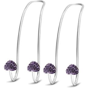 【2024 Upgraded】 Car Headrest Hooks Decorations, 2 Pcs Bling Heart-Shaped Purse Hook Hangers, Auto Hooks Car Hangers and Durable Backseat Holder, Storage Universal for SUV Truck Vehicle (Silver)