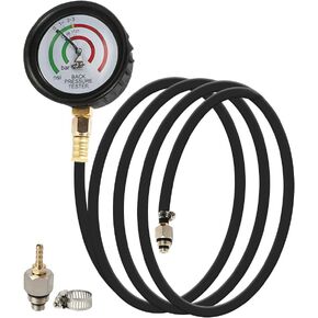 DUOYI Exhaust Back Pressure Tester 2.5" HD Pressure Gauge Exhaust Back Pressure Gauge Kit with 6ft Hose Oil Pressure Gauge Shockproof Rubber Cover Exhaust Pressure Gauge,Car Exhaust Pressure Tester