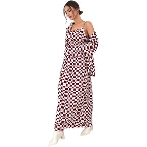 WDIRARA Women's 3 Piece Outfits Colorblock Button Front Shirt and Cami Top with Wide Leg Pants