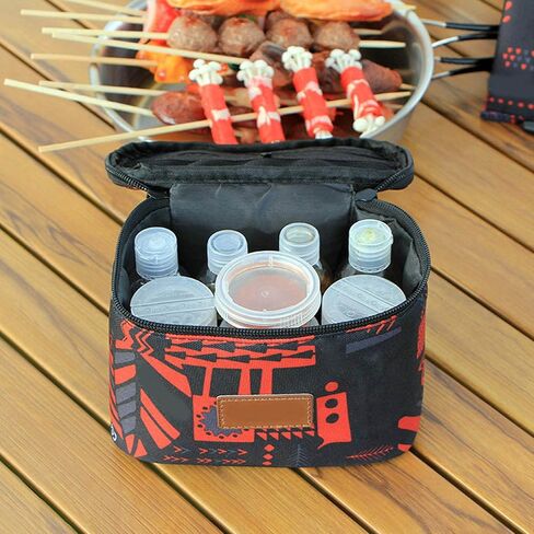 9Pc Salt & Pepper Shaker Sets -Travel Spice Kit Spice Containers for Camping Portable Spice Kit Camping Salt Pepper Shakers Camping Spice Containers Seasoning Storage with Bag [7-10 Days Logistics] in Saudi Arabia