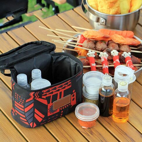 9Pc Salt & Pepper Shaker Sets -Travel Spice Kit Spice Containers for Camping Portable Spice Kit Camping Salt Pepper Shakers Camping Spice Containers Seasoning Storage with Bag [7-10 Days Logistics] in Saudi Arabia