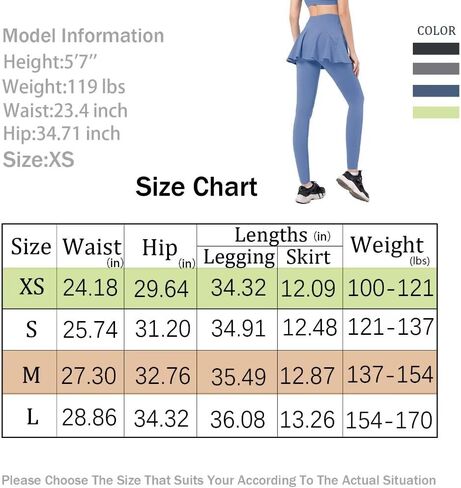 SPEED MATE Women Tennis Skirted Leggings with Pockets Athletic Pleated Skirts with Leggings Workout Active Golf Skort in Kuwait