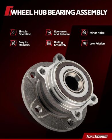Torchbeam Front Wheel Hub Bearing Assembly 513294 x 2, Replacement for Altima 2007-2012, 5 Lugs, ABS System in Saudi Arabia