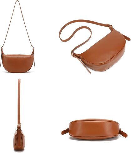 Barsine Small Cross Body Purse Vegan Leather Women's Crossbody Handbags Crescent Shoulder Bag in Saudi Arabia