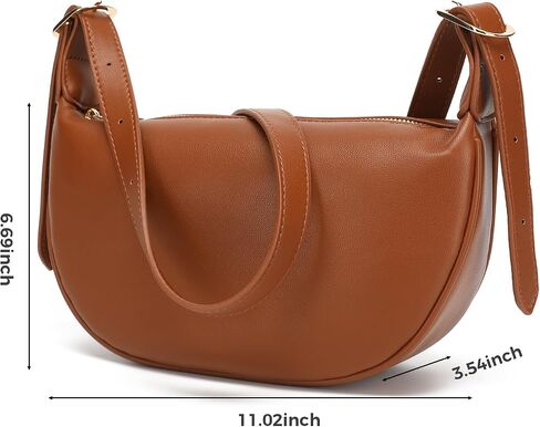 Barsine Small Cross Body Purse Vegan Leather Women's Crossbody Handbags Crescent Shoulder Bag in Saudi Arabia