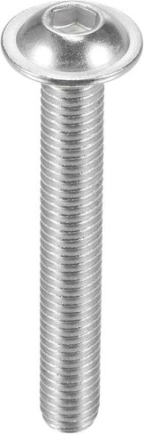 مسامير غطاء مقبس رأس ذات حواف من uxcell، برغي محرك مقبس سداسي M8x60mm، 304 مسامير تثبيت من الفولاذ المقاوم للصدأ، برغي آلة ملولب بالكامل 10 قطع in Kuwait