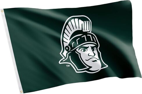 Desert Cactus Michigan State University Flag Spartans MSU Flag Banners 100% Polyester Indoor Outdoor 3x5 feet Flags (Style 5) in Saudi Arabia