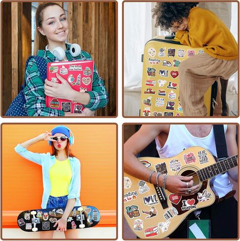 100 قطعة من ملصقات القراءة المقاومة للماء ملصقات تحفيزية للكتب العتيقة وملصقات الدراسة للكمبيوتر والأمتعة والجيتار والكمبيوتر المحمول وزجاجة المياه والثلاجة والسيارة والدراجة والدراجة in Saudi Arabia