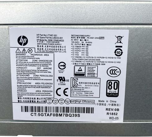 BestParts New 500W Power Supply Replacement for HP Z2 280 288 600 680 800 880 G4/G5/G6/G8 Desktop PSU Unit in Saudi Arabia