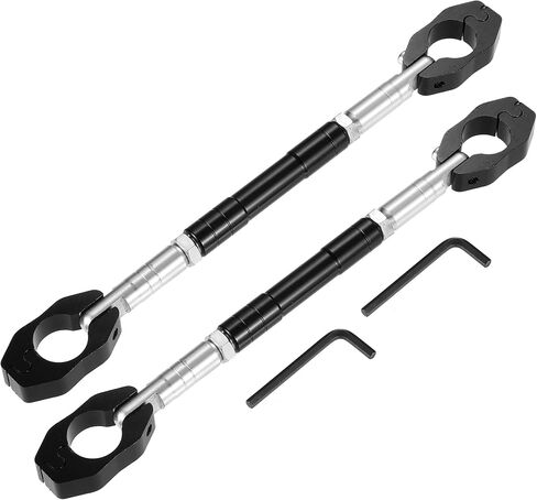 X AUTOHAUX Universal 2 Set 22mm Aluminum Alloy Motorcycle Balance Bar Crossbar Handlebar Motorbike Reinforce Lever Accessories Black in Saudi Arabia