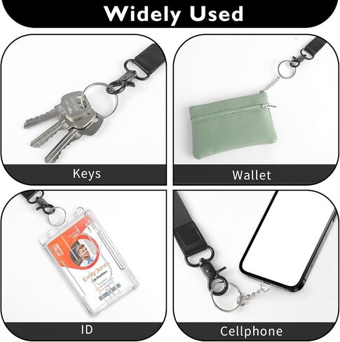 Wristlet Lanyards ID Badges Keys Chain Rings Car Keychains Thread Wallet Phone Camera Bracelet Strap Pins Clip Wrist Crossbody Nurse Cruise Ship Cards Holder Detachable Buckle Metal Hook in Saudi Arabia
