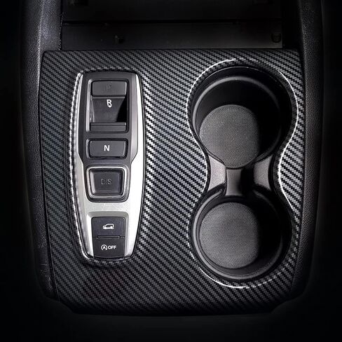 Kolya Matte Black Interior Center Console Gear Shift Panel Cover Cup Holder Frame Trim for Honda Pilot Accessories 2016-2022 Ridgeline 2020-2023 Passport 2019-2023 (Not for 2024 Model) in Saudi Arabia