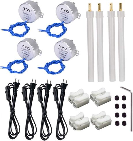 4PCS Cup Turner Kit Accessories for Crafts Tumbler Includes Cup Turner motor Synchronous Turntable Motors,Coupling Connectors Cup Wands - Ideal for Cuptisserie Tumbler Cup Rotator Machince (2.5-3RPM) in Saudi Arabia