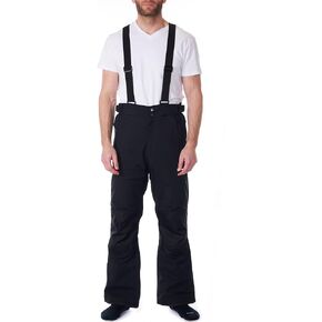 Alpine Swiss Mens Waterproof Snow Pants with Removable Suspenders Insulated Winter Snowboarding Ski Pants