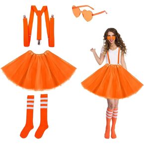 Tutu Skirt Suspenders Set Halloween Cosplay Costume Accessories Suit
