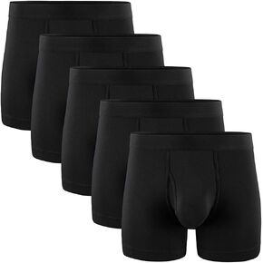 5Mayi Mens Underwear Boxer Briefs Cotton Regular Long Mens Boxer Briefs Underwear Men Pack S M L XL XXL