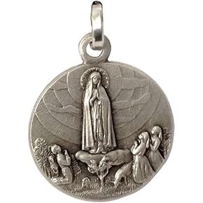 925 STERLING SILVER " OUR LADY OF FATIMA " MEDAL - 100% MADE IN ITALY