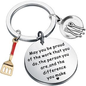 AKTAP Cooking Jewelry Chef Keychain May You be Proud of the Work You Do Gifts for Cooks Cooking Lover Gift (Chef Keychain)