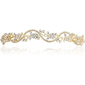 Bridal Flower Rhinestones Crystal Wedding Headband Tiara