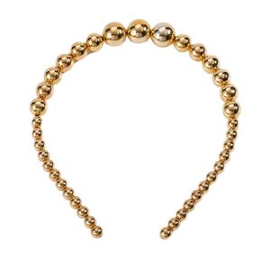 Pearl headband women fashion bridal wedding party accessories Retro princess temperament cute retro Bohemian Broadband fitness gym Yoga Run (Pearl gold)