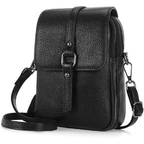 XEYOU Women's Small Cellphone Purse Wallet Lightweight Genuine Leather Crossbody Shoulder Pouch Bag