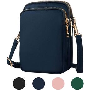 Crossbody Bags for Women, Small Crossbody Phone Bag with Adjustable Strap, 3 Layers Zipper Purse Wallet for Women and Ladies