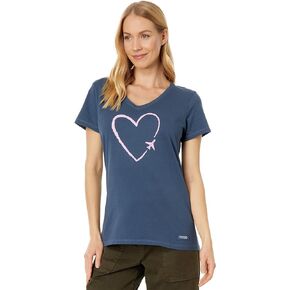 Life is Good Love Travel Short Sleeve Crusher™ Vee
