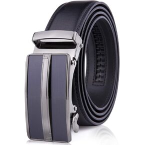 Access Denied Leather Ratchet Belts For Men - Mens Belt With Automatic Sliding Buckle For Suits, Jeans - Gifts For Men