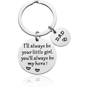 LanMa Dad Keychain Father's Day Gifts - Thank You for Helping Me Build My Life Keychain for Christmas Birthday