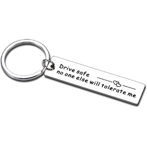 Valentines Gifts for Him Husband Boyfriend Birthday Couple Gifts New Driver Gifts for Son Christmas Gifts for Boyfriend Husband Stocking Stuffers Drive Safe Keychain for Boyfriend Husband Anniversary