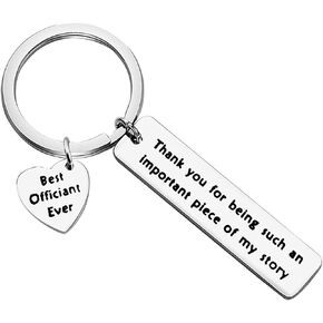 Wedding Officiant Keyring Appreciation Gift for Wedding Planner Thank You for Being Such an Important Piece of My Story Keychain Wedding Officiant Thank You Gift Best Officiant Ever keepsake Jewelry